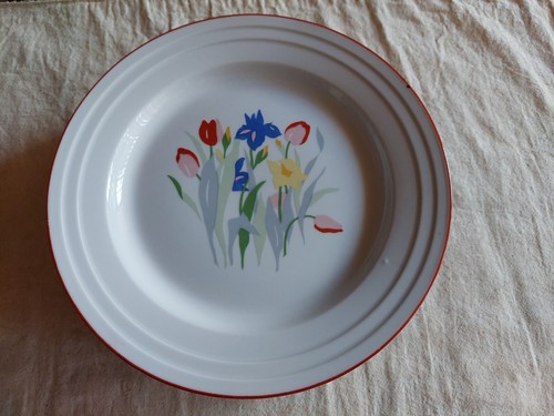 VINTAGE GUOGUANG FINE CHINA WHITE WITH FLORAL CENTRE SIDE PLATES X 5 - Picture 7 of 11
