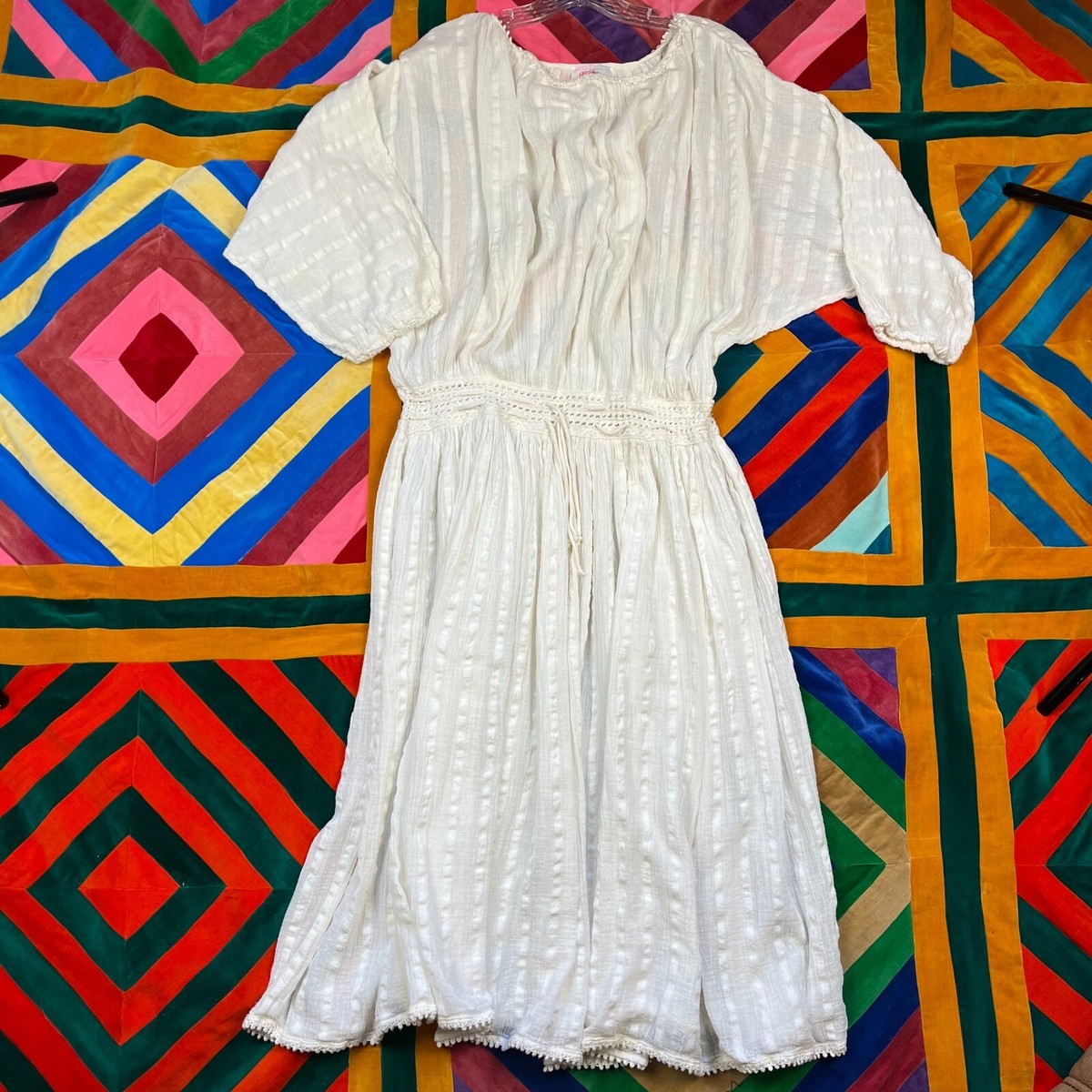 Vintage Gypsy by Pier 1 Gauze Boho Hippie Maxi Dress Floor Length OS  Oversized
