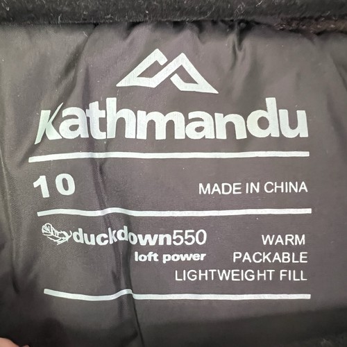 Kathmandu Longline Puffer Jacket 550 DownFill Longline Size 10 Black - Picture 4 of 6
