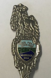 Vintage Souvenir Spoon US Collectible Pikes Peak State Park McGregor Iowa