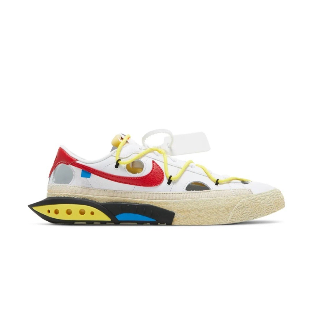 OFF WHITE X NIKE Blazer basso Nike x Off White 'White University Red' 2022. UK5 EU38
