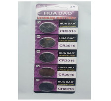 CR2016 Lithium Coin Batteries 3V - 5 Pack, Long Lasting Reliable Power