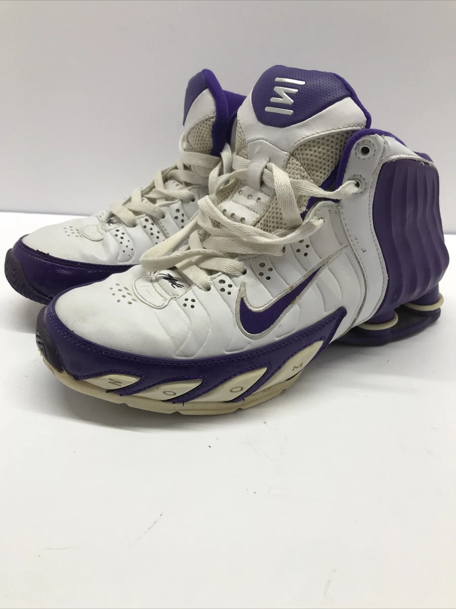 Reciclar nacimiento tubo respirador 2005 Nike Air Shox Zoom Flight 050709 LN3 White/Purple Men&#039;s US size  6.5 | eBay