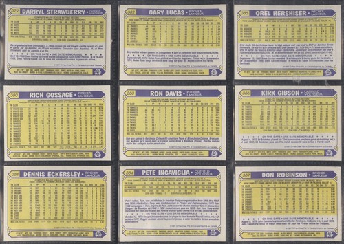 Tarjeta de béisbol 1987 OPC O PEE CHEE TOPPS MLB 199-396 VER LISTA - Imagen 377 de 397