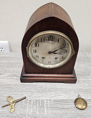 !WORKING! Antique Seth Thomas 8 Day Beehive Mechanical Mantel Clock 120 Movement