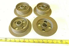 4 Mining Ore Car Small Track Mine Cart Wheel Cast Iron 5 1/2 " Diameter Rustic