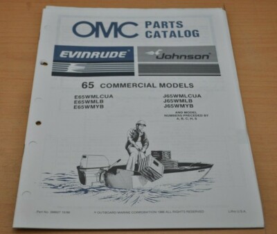 OMC 65  Models Parts Catalog 1986 Johnson Evinrude Bootsmotor Ersatzteilliste 