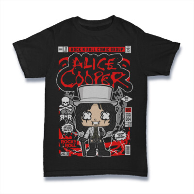 Alice Cooper Pop Culture Action Figure Rock Classic T-Shirt Tee Man Woman 