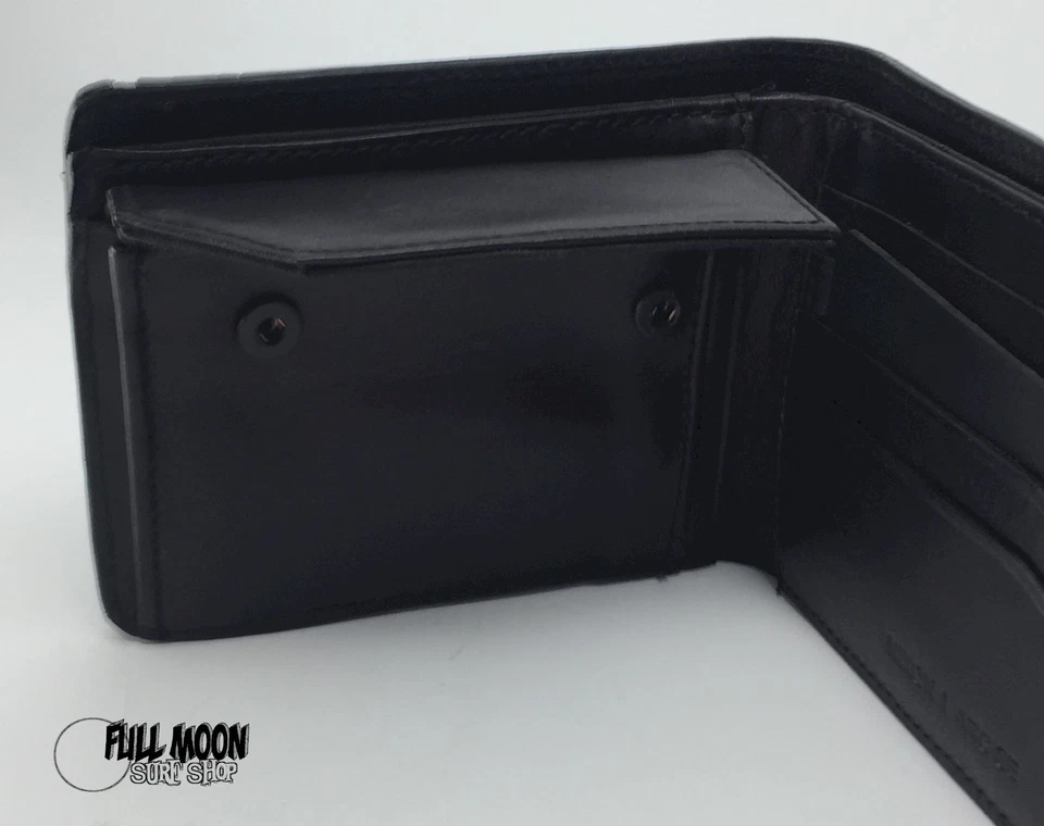 Nueva billetera plegable negra de cuero para hombre Nixon Arc SE Foto 4 de 4