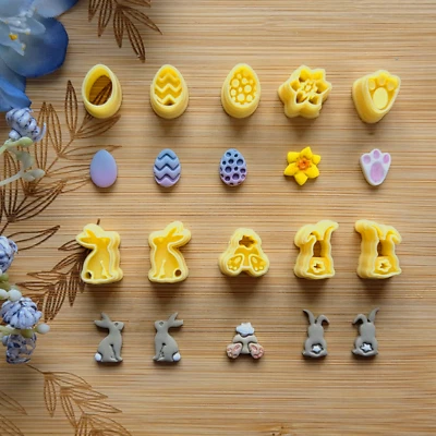 SUNSHINE CUTTERS 🐰 EASTER STUD CUTTERS 🐰POLYMER CLAY PMC SILVER CLAY FOX HEDGEHOG ACORN SQUIRRL