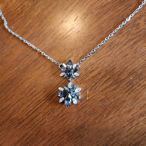 Givenchy Vintage Y Drop Necklace 4G Logo Crystal Signed NWT NOS 1980s - Picture 4 of 6