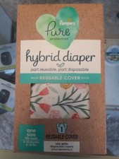 2 Pack Pampers Pure Hybrid Reusable Cloth Diaper Cover, One Size - Full Floral