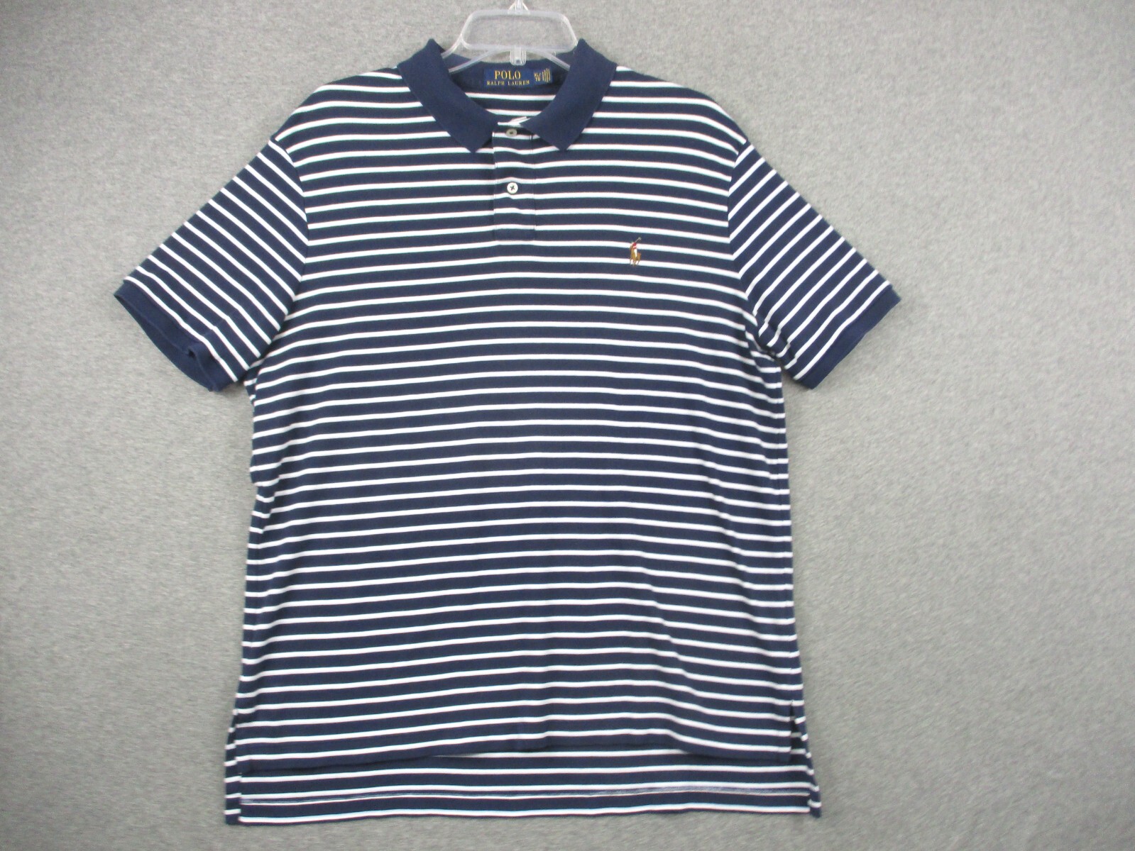 Polo Ralph Lauren camicia XL blu righe carne pony usata in ottime condizioni