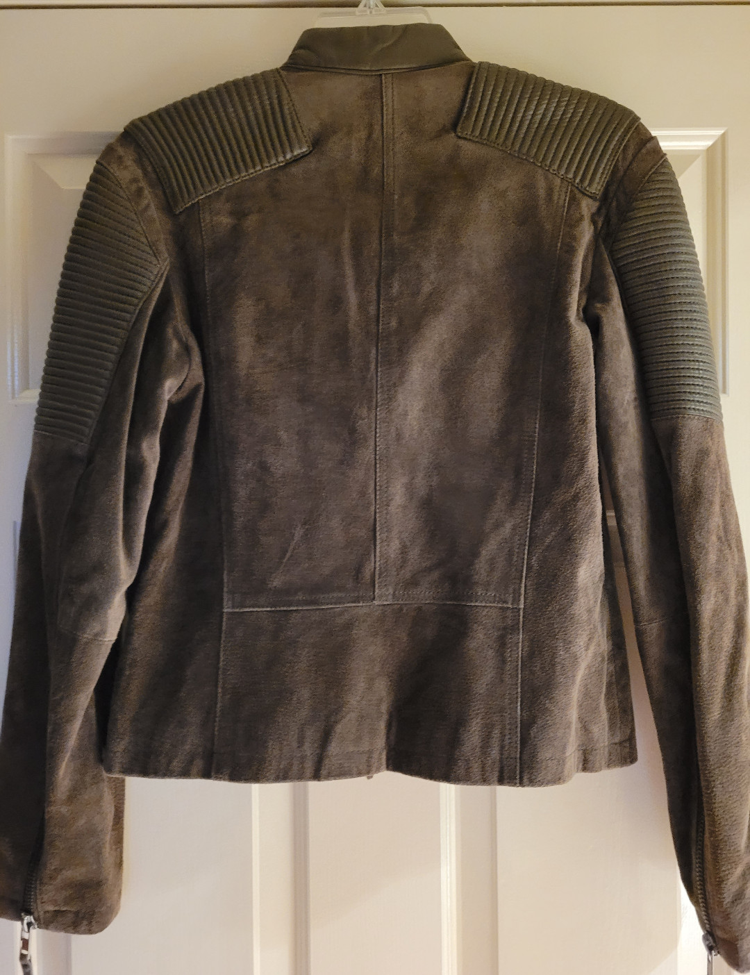 Mango Brown Leather Jacket Size Small Motorcycle … - image 2
