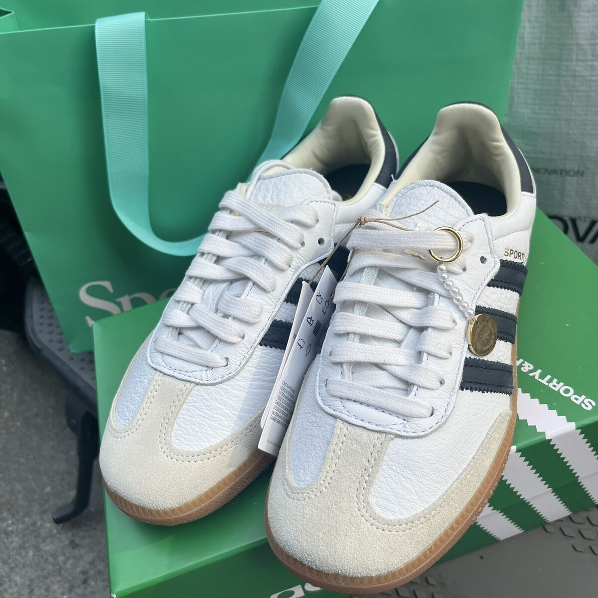 Adidas Samba OG Sporty & Rich Low White/Black HP3354 Men's Adidas Samba OG Sporty & Rich Low White/Black HP3354 Men's