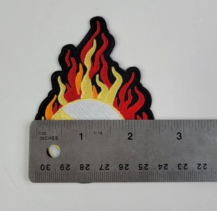 9 Ball on Fire Fun Billiard APA Pool Iron On Collectable Patch 3.5 x 2.5 - Image 4 of 4