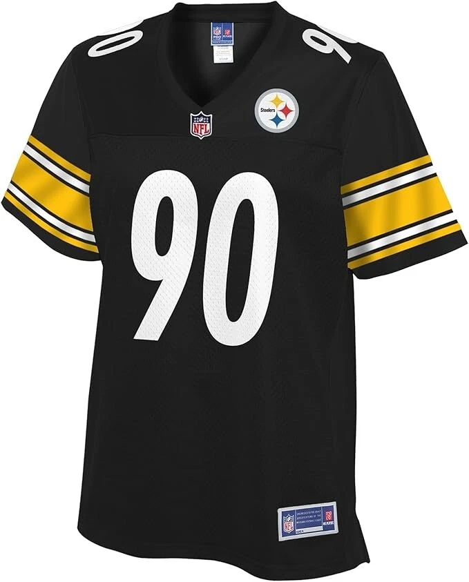 Camiseta deportiva para mujer NFL PRO LINE T.J Watt negra de los Pittsburgh Steelers | pequeña - mediana Foto 2 de 3
