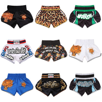 Muay Thai Shorts Kick Boxing Shorts Men Women Children Embroidery Martial Arts $