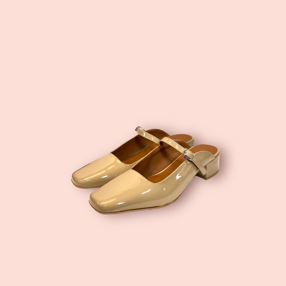 MAEVE Mary Jane 7.5 Mule Heels Patent Leather Flats