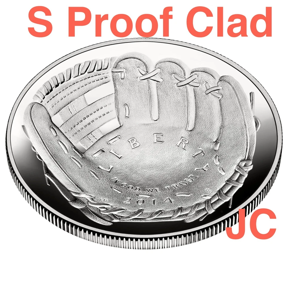 2014 S Baseball Hall of Fame Clad PROOF Half Dollar w Box + COA US Mint B35 - Image 3 of 4