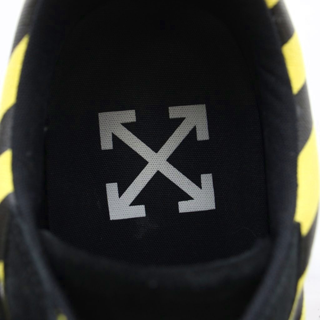 Off White Vulc Low Sneakers Black Yellow Green Suede Leather Men's Size 44 Used thumbnail 5