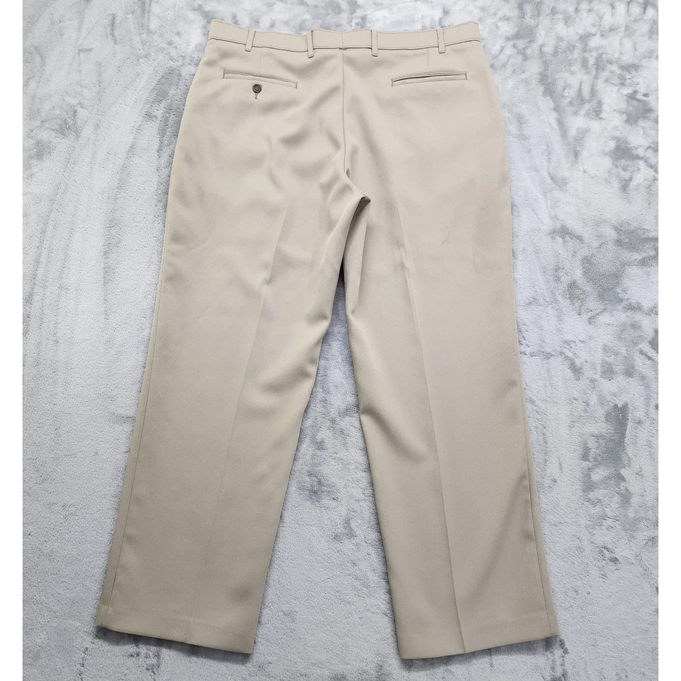 Pantalones Levi's vintage para hombre W40 L30 bronceado Dacron poliéster pantalones de acción oficina Foto 2 de 4