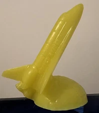 Mold-A-Rama UNITED STATES Space Shuttle YELLOW souvenir Kennedy Space Center