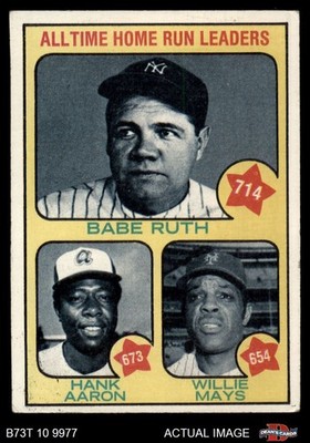 1973 Topps #1 Hank Aaron All-Time HR Leaders HALL-OF-FAME 4.5 - VG/EX+