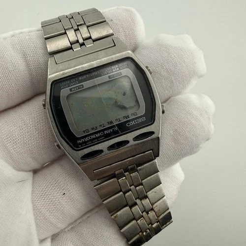 Vintage Seiko Man Watch Men Digital 34mm A257-5009 - For Parts Or Repair