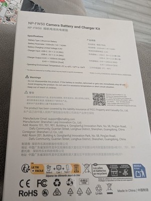 SmallRig 2er Pack 1030mAh Ersatz Kamera Akku und Ladegerät Kit für NP-FW50