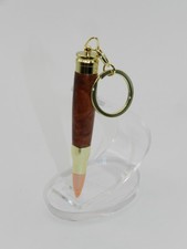 Handmade  Bullet Secret Compartment Key Chain. Made with Red Mallee Burl. #119