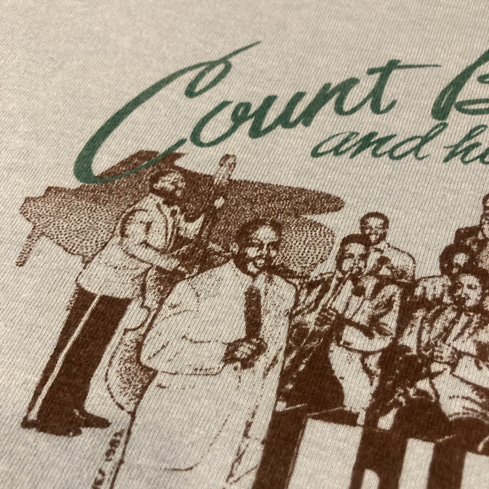 Vintage 70s Count Basie Orchestra Jazz Promo T Shirt Sz M Blue USA Big Band Rare image 5