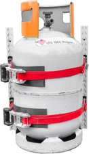 LASIPROFI Gasflaschenhalter 0,5 m Airlineschienen + 2 Zurrgurte f&uuml;r Wand/Boden