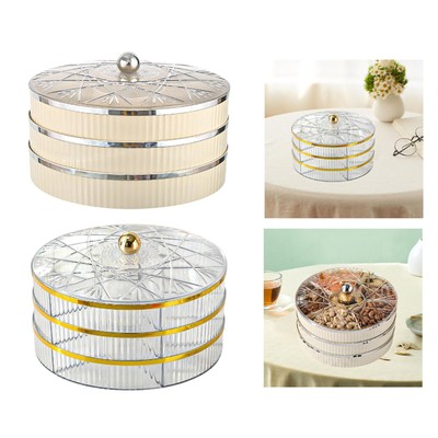 Divided Serving Tray with Lid 3 Layer for Spring Festival Party Decoration