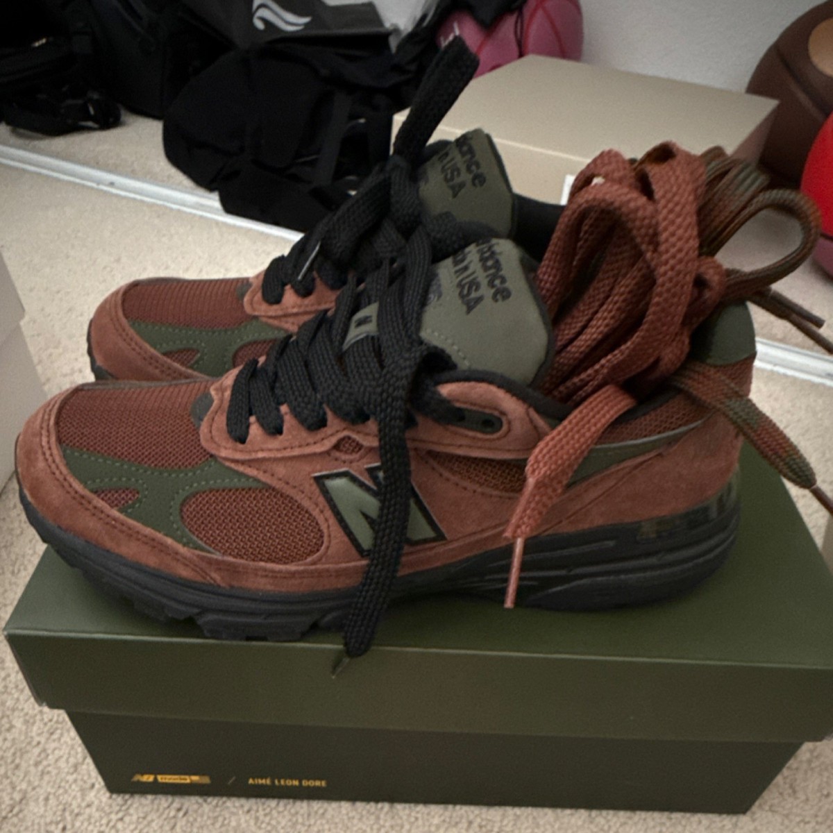 New Balance Aimé Leon Dore 993 Beef & Broccoli Brown Suede