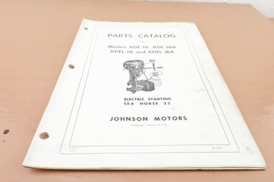 Johnson Electric Sea Horse 25 RDE-16(A) & RDEL-16(A) Model Parts Catalog 376264