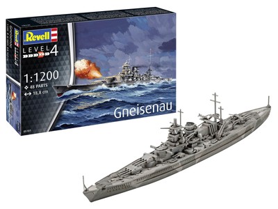 German Level 1/1200 German Battlecruiser Gneisenau Plastikmodell 05181