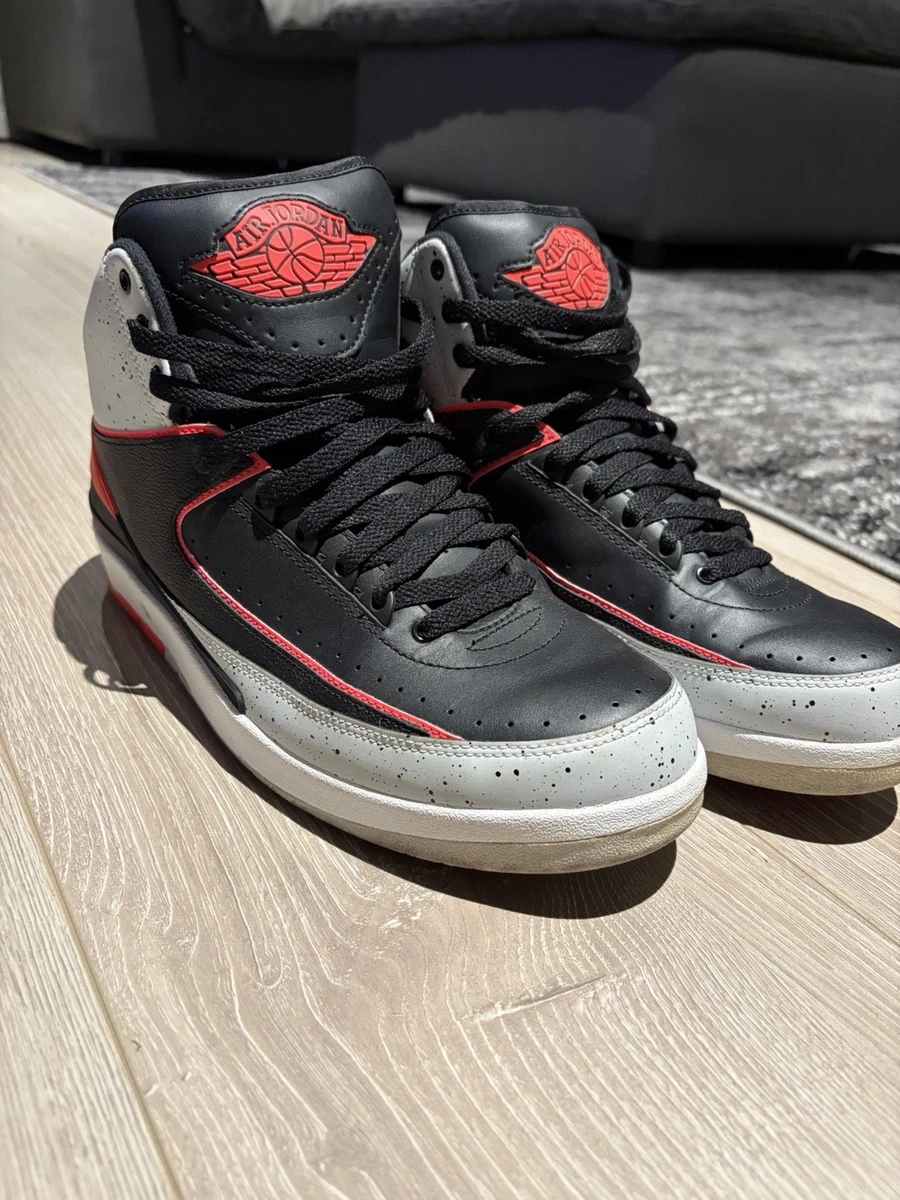 Nike Air Jordan 2 Retro Men’s 8.5 Black Infrared 23 – Clean, Authentic NIKE JORDAN 2 RETRO BLACK-INFRARED 23-PURE PLATINUM-WHITE  main image 3