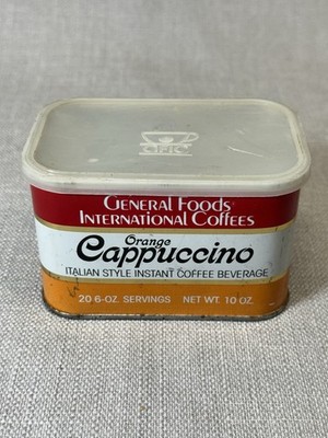 VTG General Foods International Coffee Can ~ Orange Cappuccino