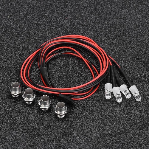 5 Red Light 4PCS 5mm Scheinwerfer RC Zubehör LED-Leuchten Für Modell Drift UB - Bild 6 von 16