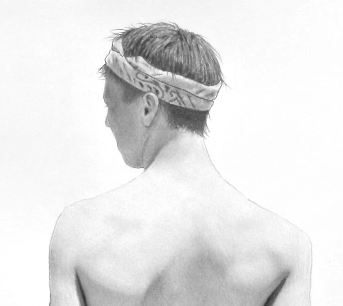 MALE NUDE NATURIST Original Graphite And Charcoal NAKED DRAWING GAY INTEREST - Image 3 of 4