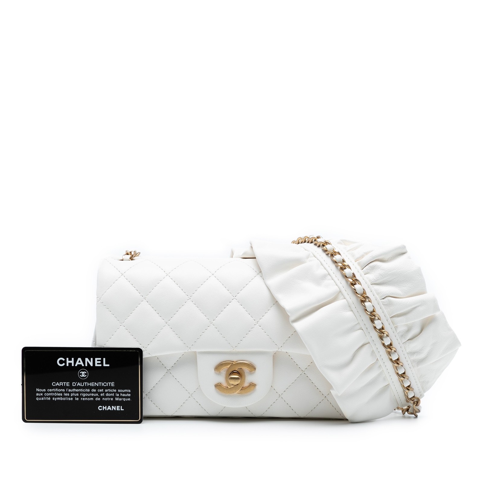 Authenticated Chanel Mini Rectangular Classic Lam… - image 8