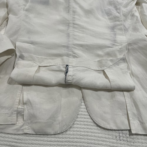 Blazer Hombre Etro Off White 52Sin Forro Lino Verano Diseñador Italiano EE. UU. 42 - Imagen 11 de 13