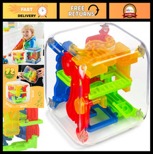 3D Puzzle Maze Cube - 72 Obstacles Interactive Maze Game, Educational Toy for Ki