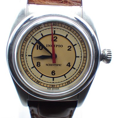 INCIPIO 6 Swiss ETA Bubble Back Scientific Wrist Watch 1997