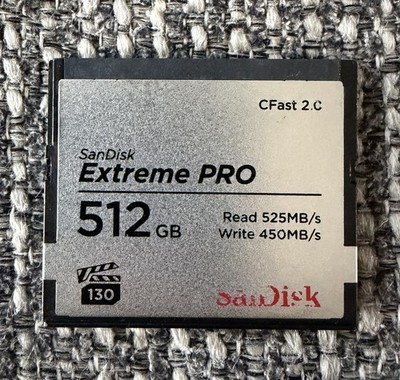 ARRI Certified SanDisk Extreme PRO CFast 2.0 Memory Card - 512GB - Rare