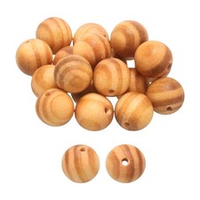 100pcs 8mm King-Wood Round Polished Wooden Loose Beads for Craft