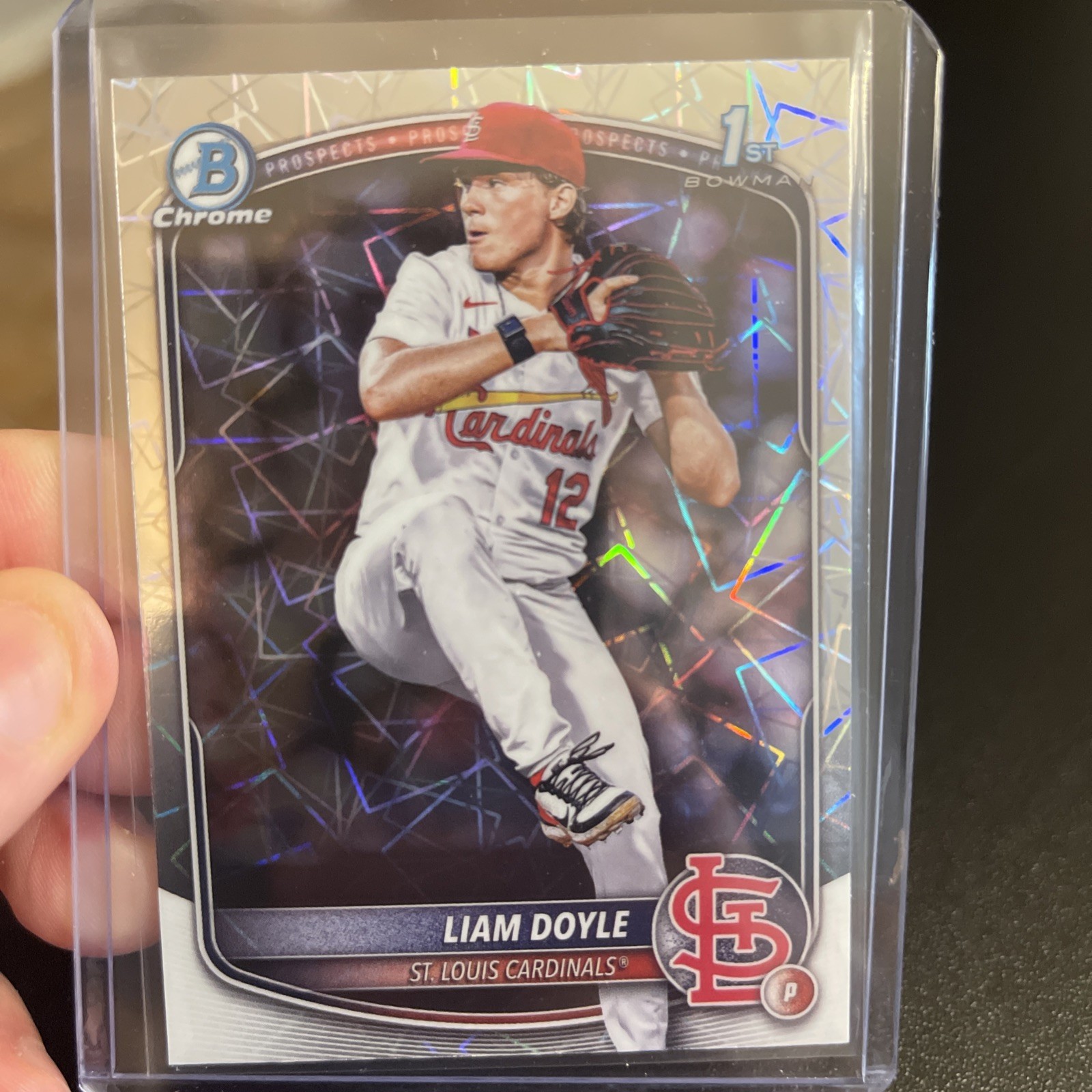 2025 Bowman Draft Chrome 1st Bowman Prospects Liam Doyle Laser BDC-12 Cardinals