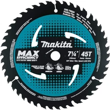 Makita B-68585 7-1/4" 45T Carbide-Tipped Max Efficiency Saw Blade, Fine Black