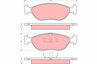 Bremsbelagsatz Scheibenbremse TRW GDB1246 FüR Volvo 440 460 445 464 482 480